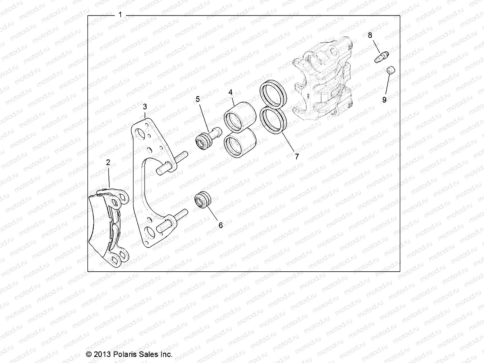 BRAKES | BRAKES, FRONT CALIPER - R14WH88A/9EA ALL OPTIONS (49RGRCALIPER14CREW)