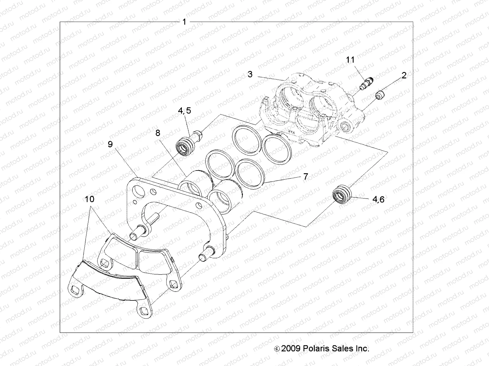 BRAKES | BRAKES, FRONT CALIPER - R15RMAEGJ/GC/EJ (49LEVCALIPER10SDW)