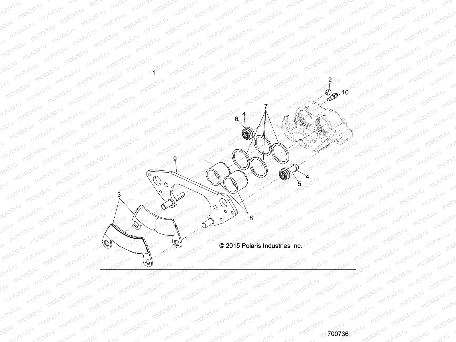 BRAKES | BRAKES, FRONT CALIPER - R16RDA57A1/B1 (700736)