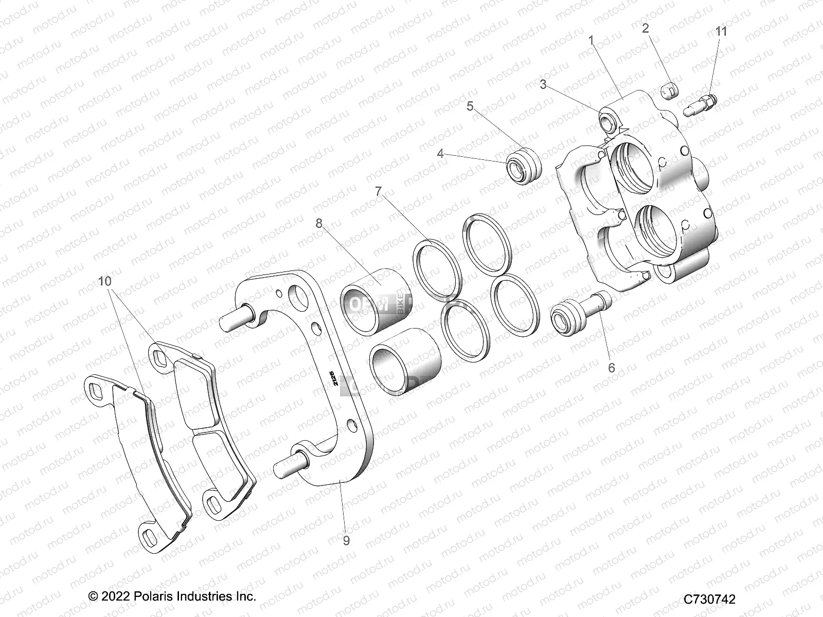 BRAKES | BRAKES, FRONT CALIPER - R23CCA57A1/A7 (C730741)
