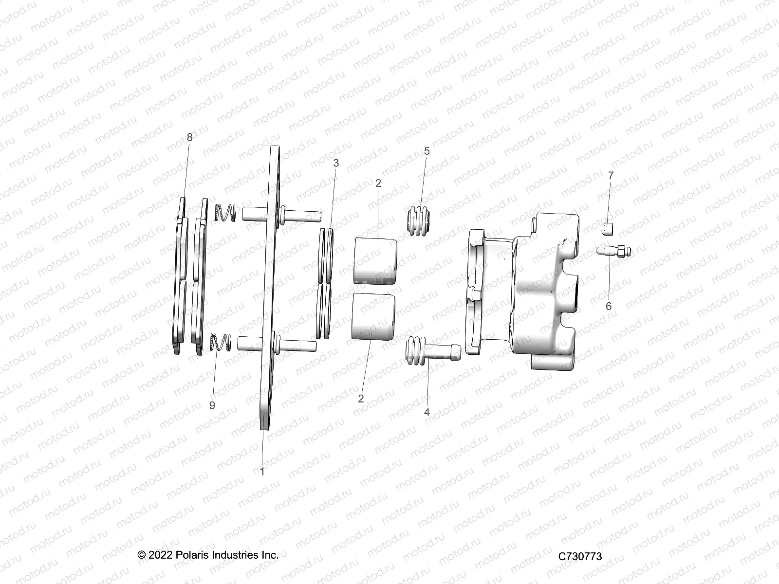 BRAKES | BRAKES, FRONT CALIPER - R23RRED4FA/DA/SD4CA/CK (C730773)