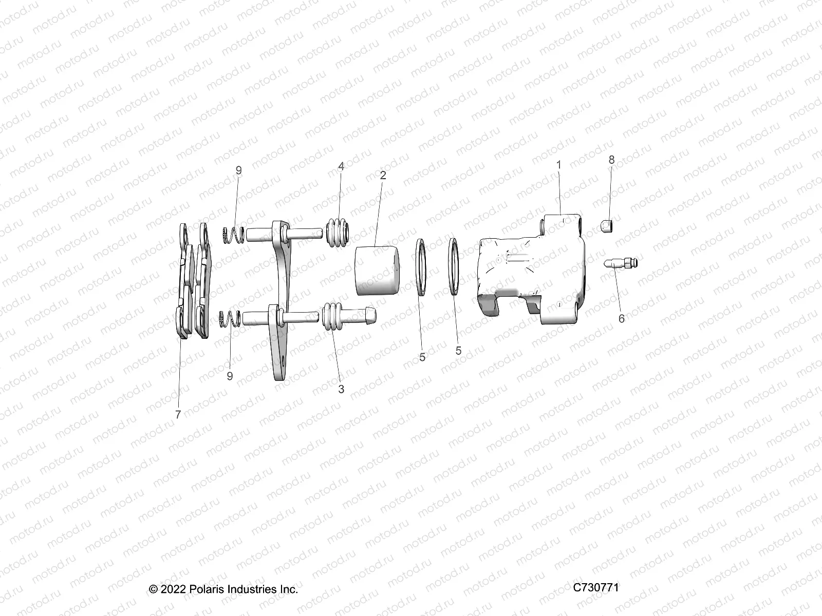 BRAKES | BRAKES, FRONT CALIPER - R23T6E99AD/BD/AP/BP/A9/B9 (C730771)