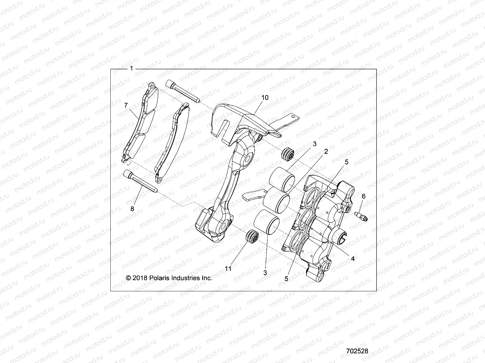 BRAKES | BRAKES, FRONT CALIPER - Z19VPL92AK/BK/AR/BR/AM/BM (702528)