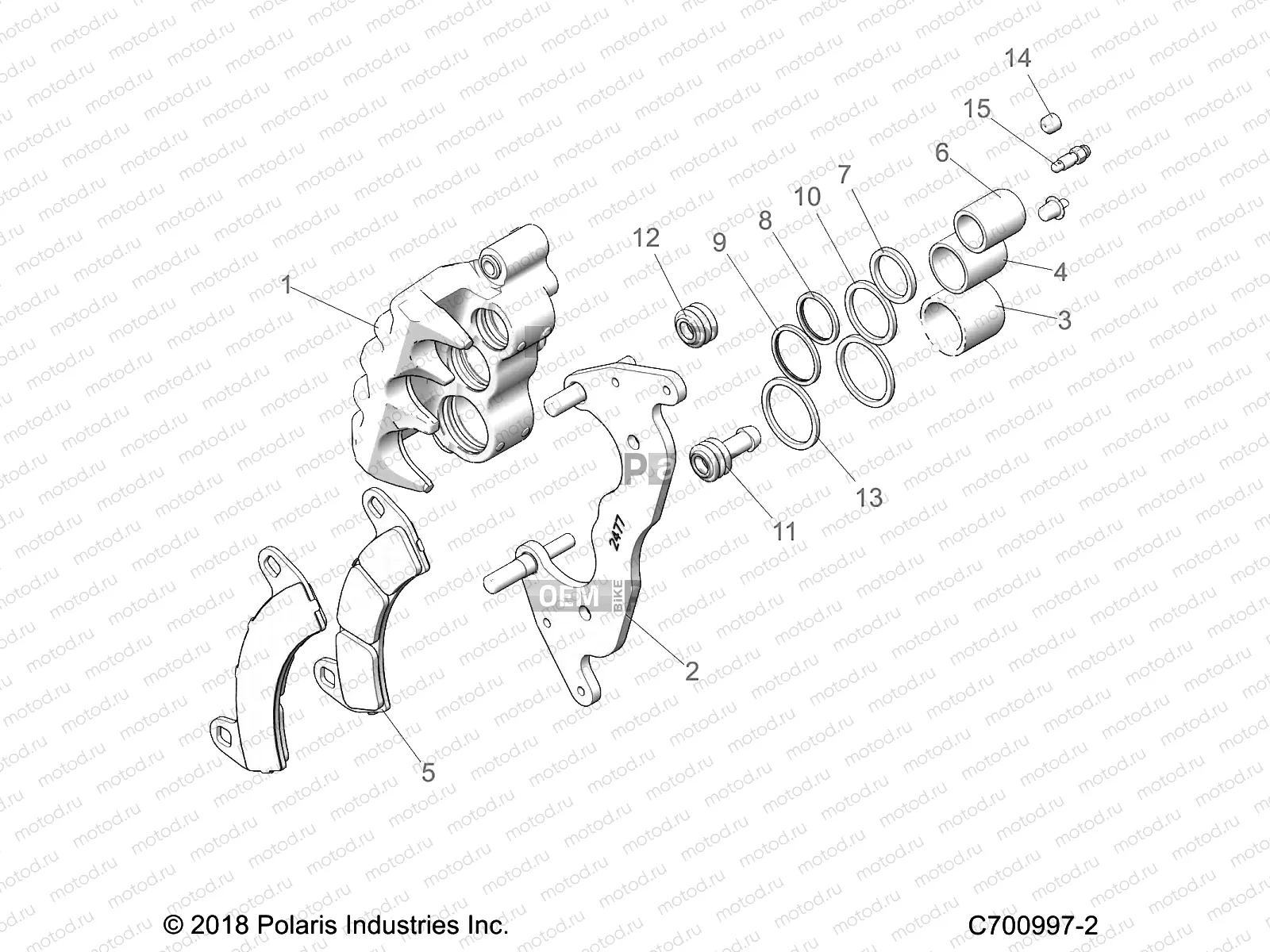 BRAKES | BRAKES, FRONT CALIPER - Z20PAL92AG/AP/BG/BP/LG/G92AG/AP/LG (700997-2)