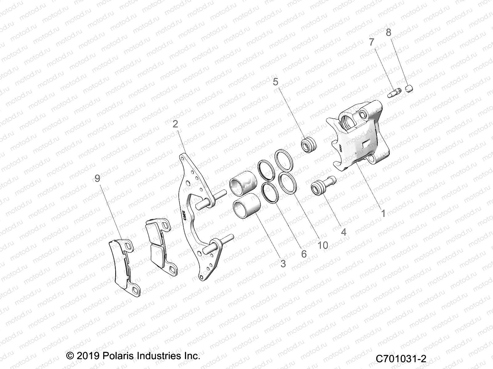 BRAKES | BRAKES, FRONT CALIPER - Z22A5P87A5 (C701031-2)