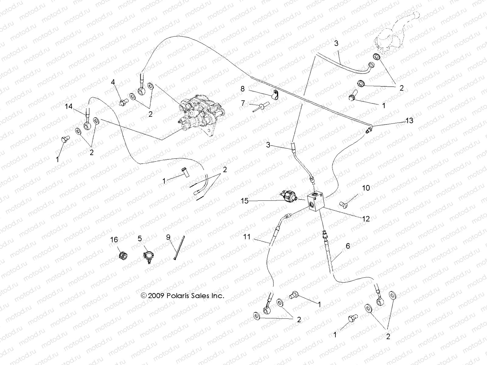 BRAKES | BRAKES, LINES and ASSEMBLY - A10EA32AA (49ATVBRAKELINE10BOSS)