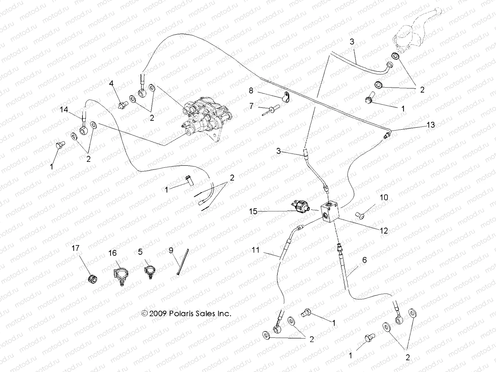 BRAKES | BRAKES, LINES and ASSEMBLY - A10NA32AA (49ATVBRAKELINE10TBLZR)
