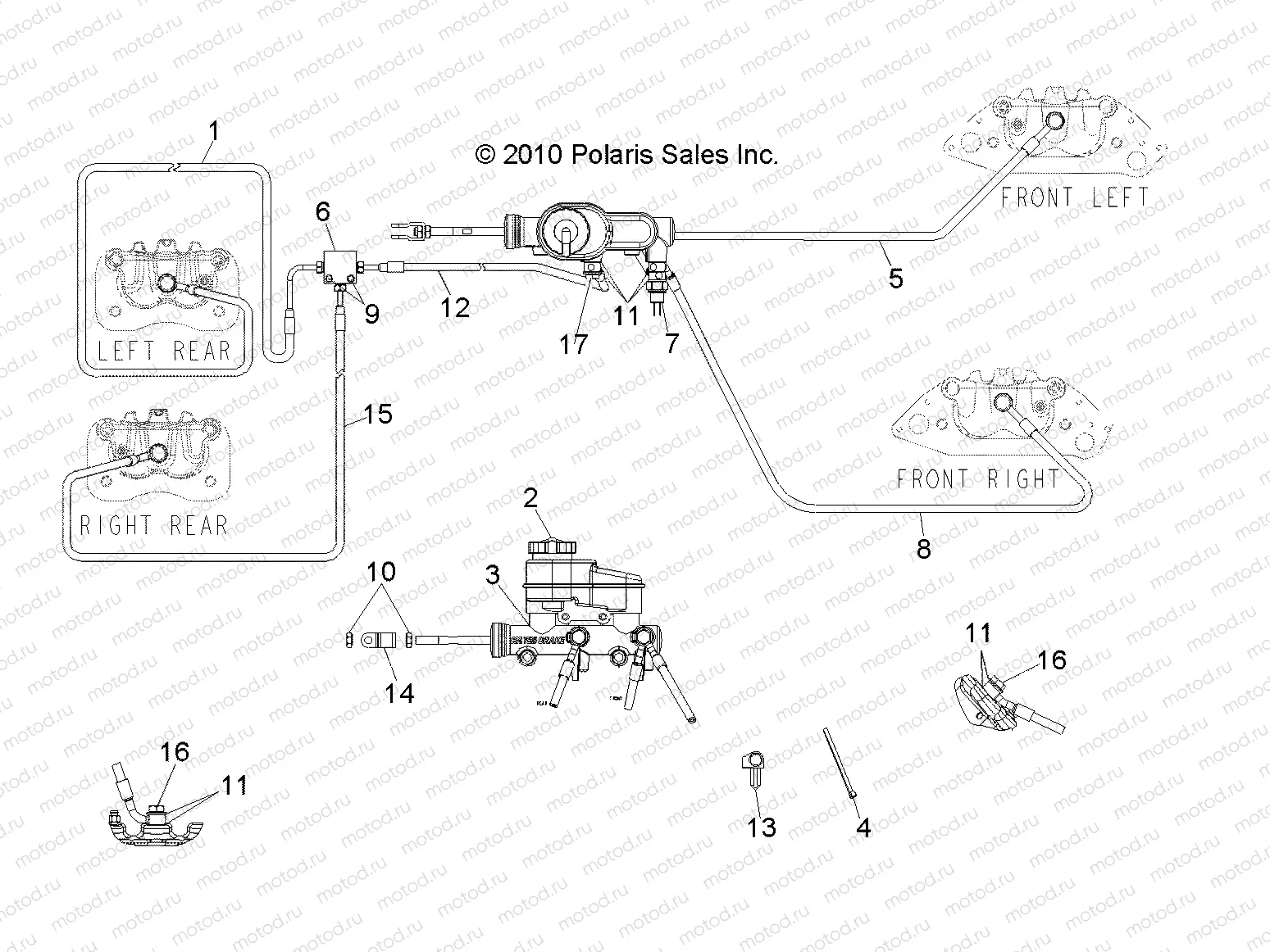 BRAKES | BRAKES, LINES and MASTER CYLINDER - R11WH76AG/AR/WY76AE/AH/AJ (49RGRBRAKELINES11800CREW)