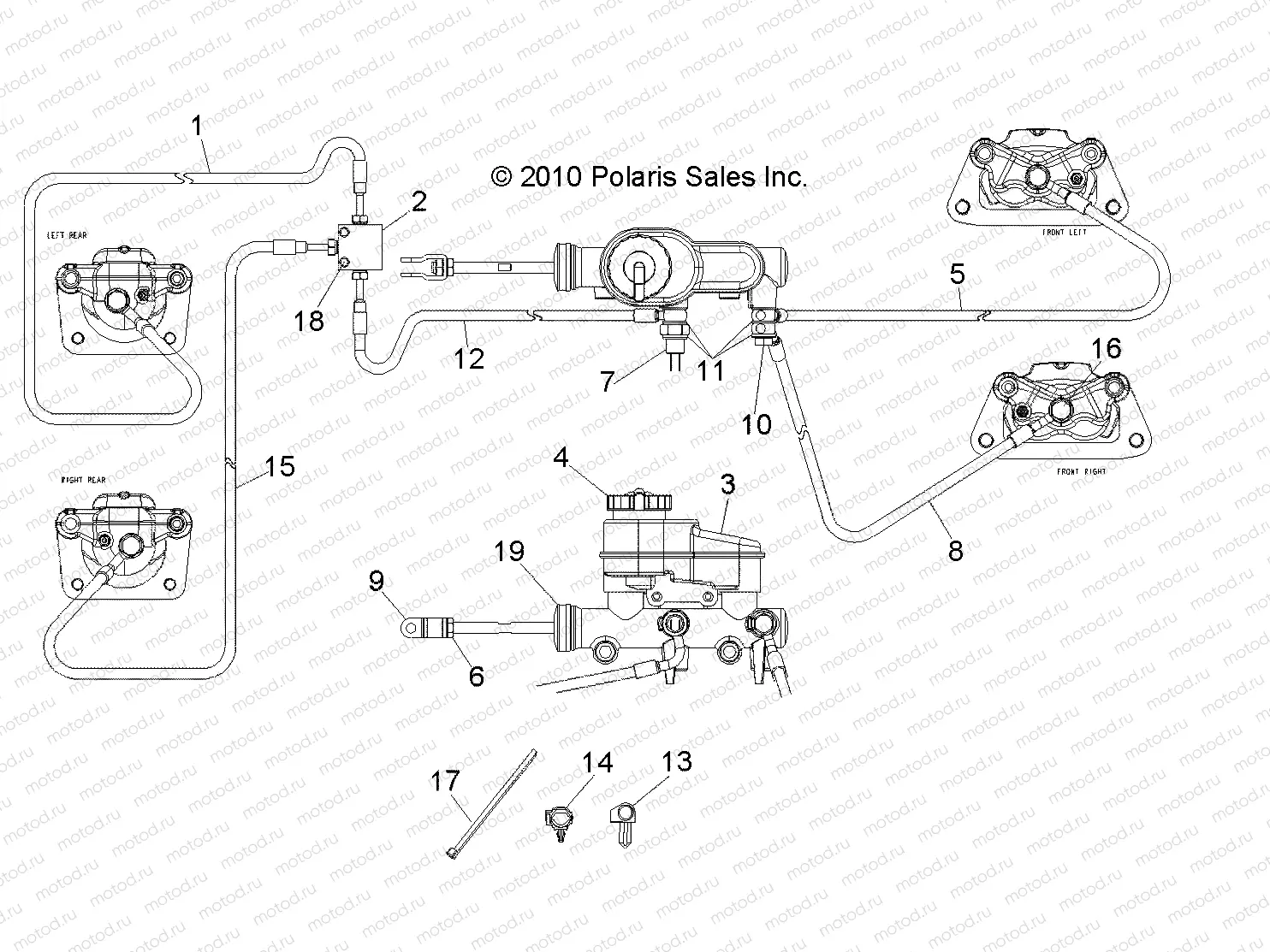 BRAKES | BRAKES, LINES and MASTER CYLINDER - R12RC08LG (49RGRBRAKELINES11LSV)