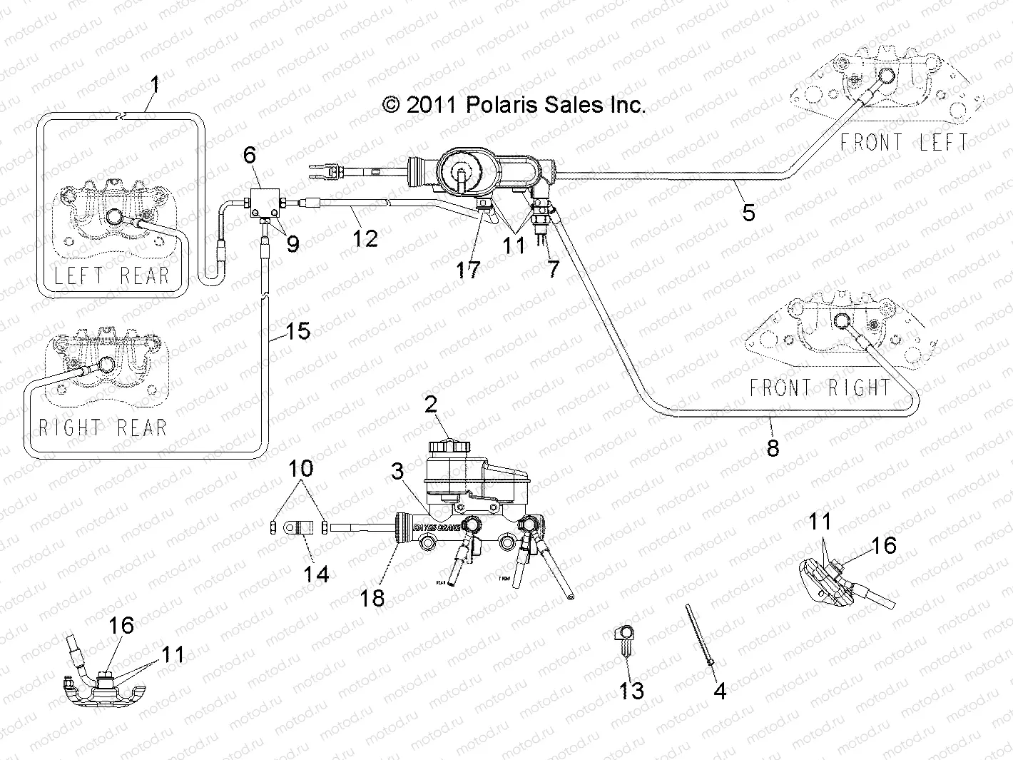 BRAKES | BRAKES, LINES and MASTER CYLINDER - R12WH76AG/AR/EAH/EAV/EAW (49RGRBRAKELINES12CREW)