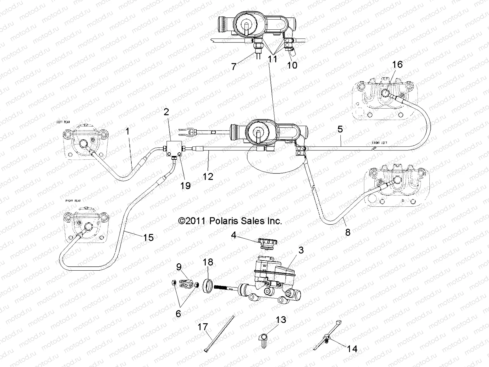 BRAKES | BRAKES, LINES and MASTER CYLINDER - R13RH45AG (49RGRBRAKELINES12400)