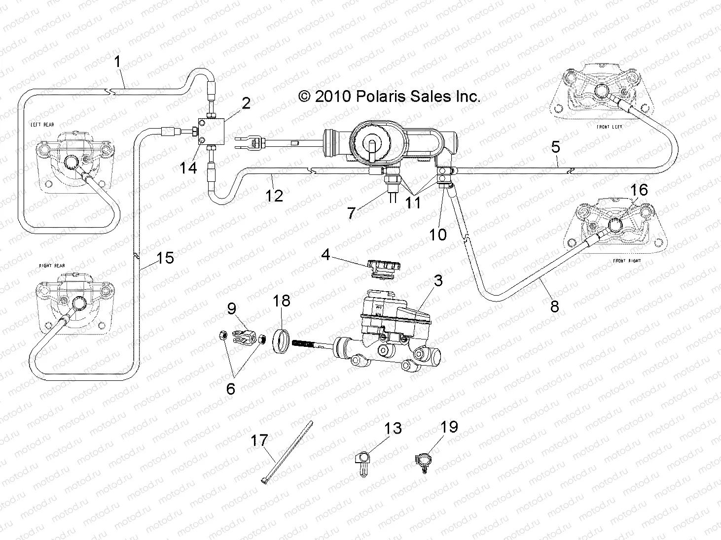 BRAKES | BRAKES, LINES and MASTER CYLINDER - R13RH76AG/AH/AN (49RGRBRAKELINES11500EFI)