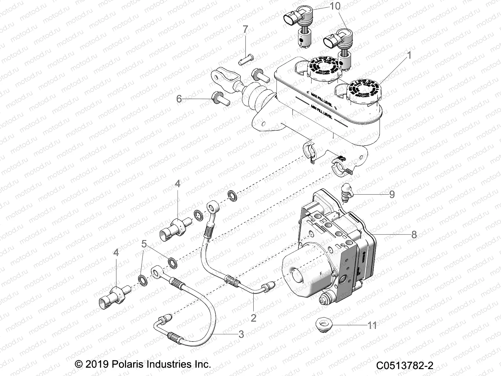 BRAKES | BRAKES, MASTER CYLINDER and ABS MODULE - T21AAPHD/RHB/SHD/THD ALL OPTIONS (C0513782-2)