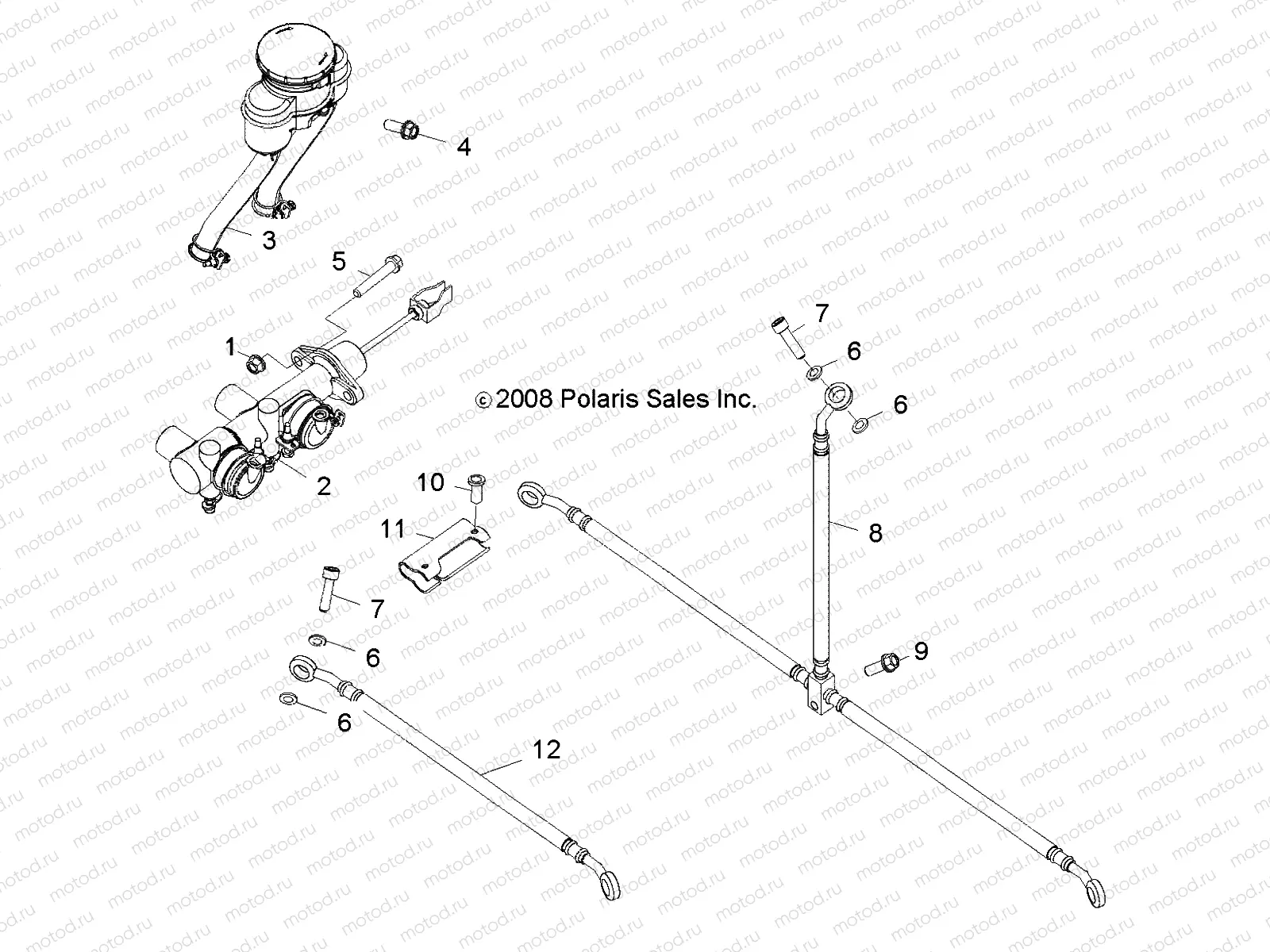 BRAKES | BRAKES, MASTER CYLINDER and BRAKE LINES - Z18YAV17B2/B8/N2/N8 (49RGRBRAKELINES09RZR170)