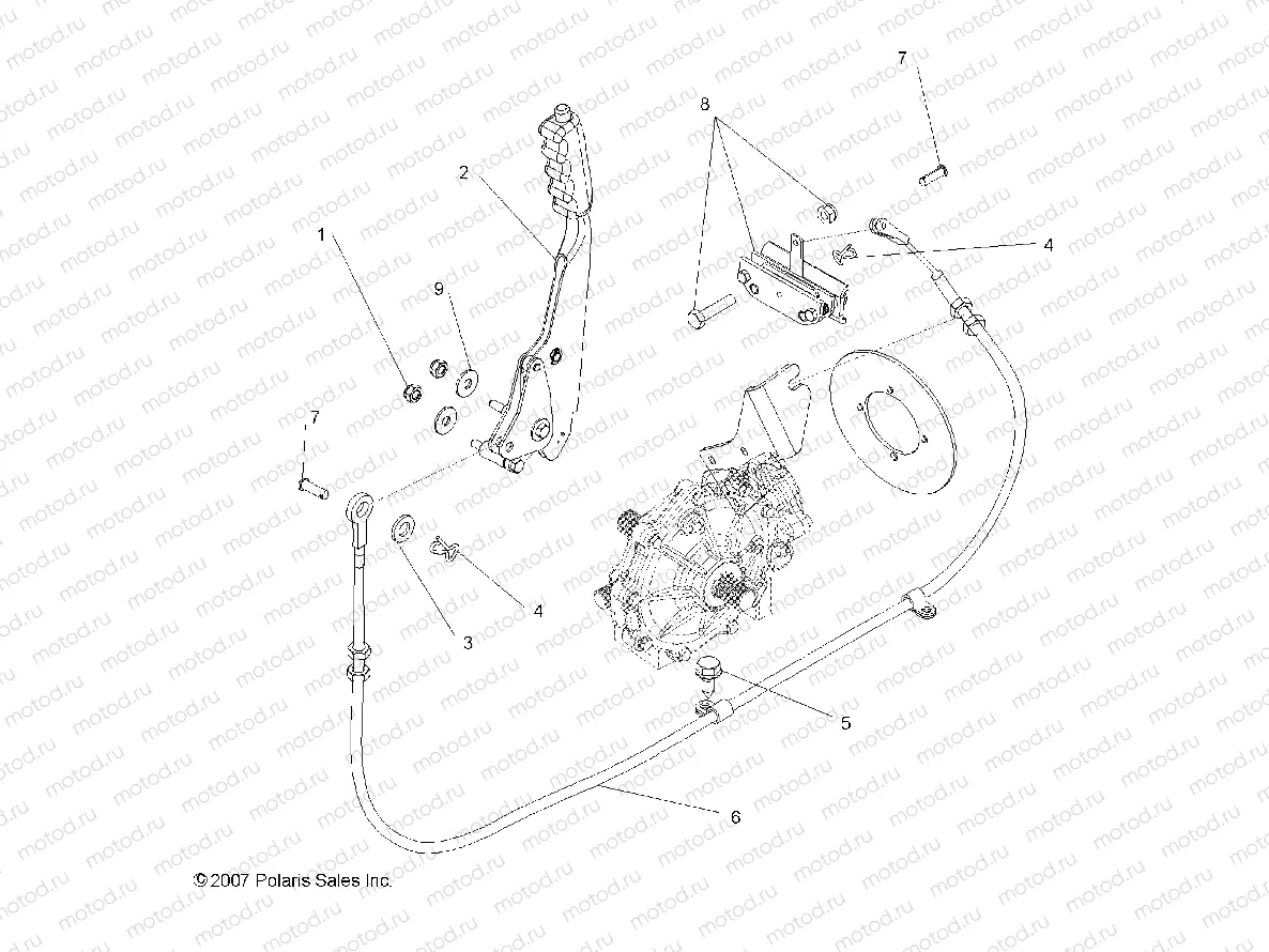 BRAKES | BRAKES, PARK BRAKE ASM. - R08RF68AD/AF/AZ (49RGRBRAKEPARK086X6)