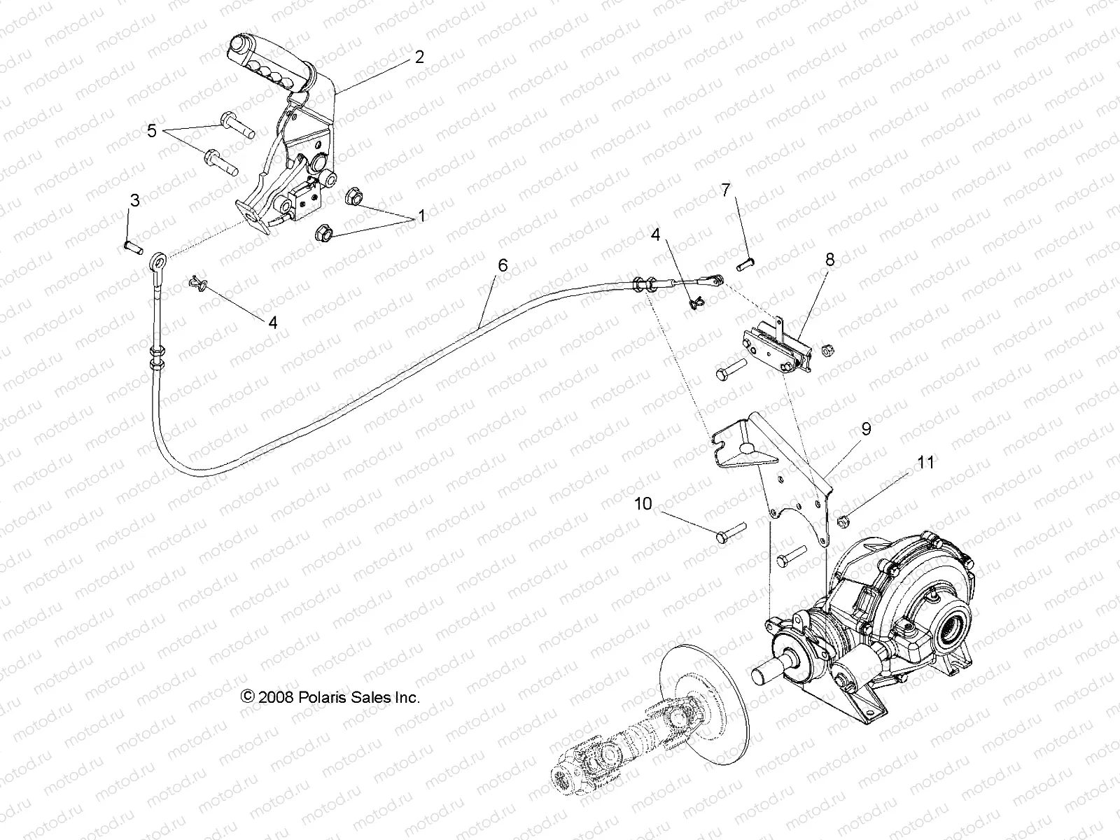 BRAKES | BRAKES, PARK BRAKE ASM. - R09HH68/HY68 ALL OPTIONS (49RGRBRAKEPARK097004X4)