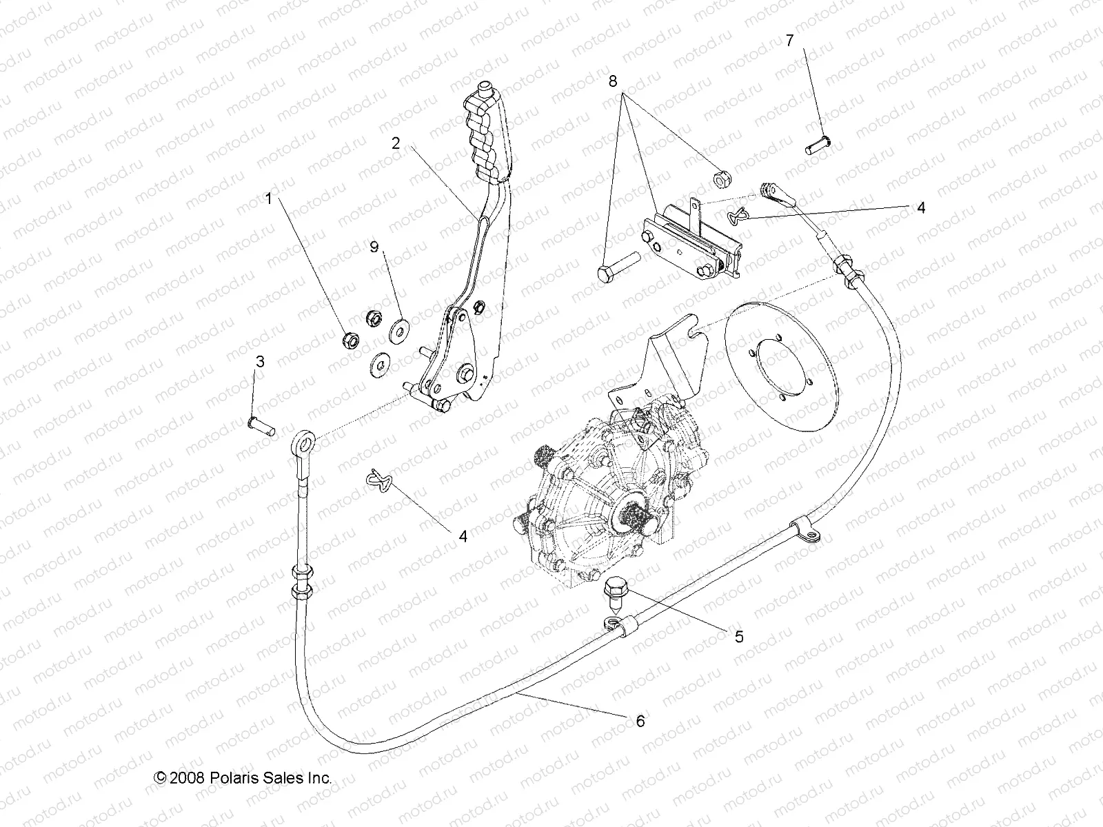 BRAKES | BRAKES, PARK BRAKE ASM. - R09RF68AF/AR/AZ (49RGRBRAKEPARK097006X6)