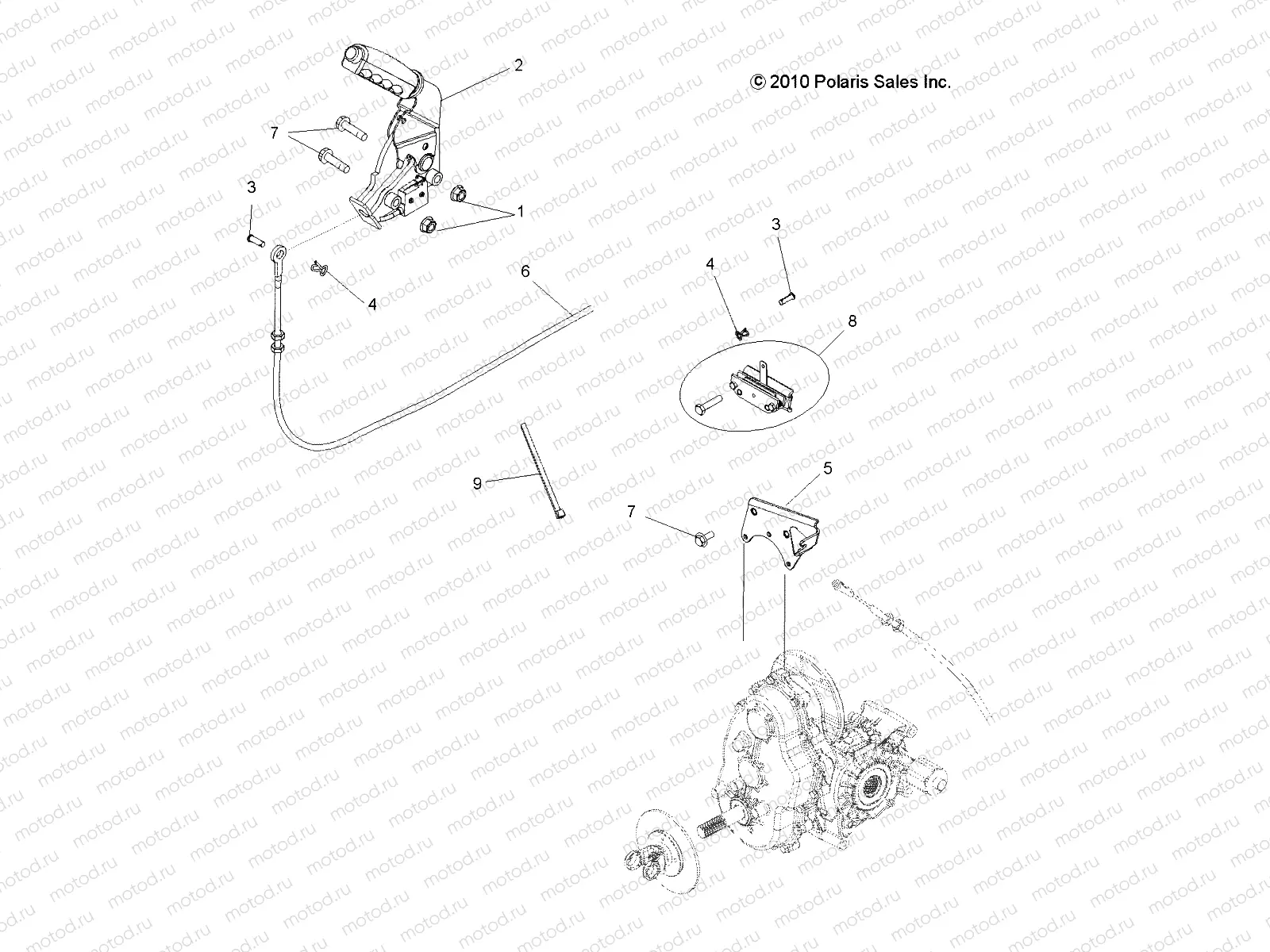 BRAKES | BRAKES, PARK BRAKE ASM. - R12RC08LG (49RGRBRAKEPARK11EV)