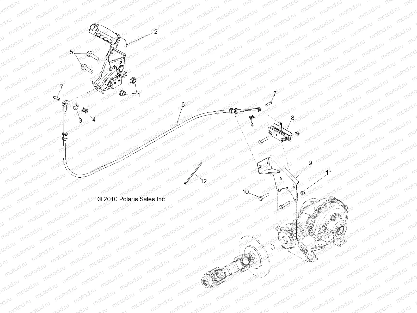 BRAKES | BRAKES, PARK BRAKE ASM. - R12TH90DG (49RGRBRAKEPARK11900D)