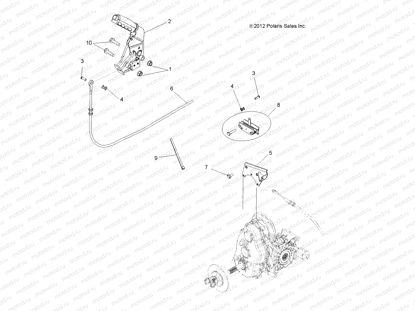 BRAKES | BRAKES, PARK BRAKE ASM. - R14RC08GC/GJ/FJ (49RGRBRAKEPARK13EV)