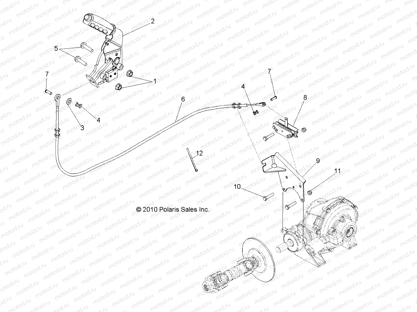 BRAKES | BRAKES, PARK BRAKE ASM. - R14WH90DG (49RGRBRAKEPARK11DCREW)