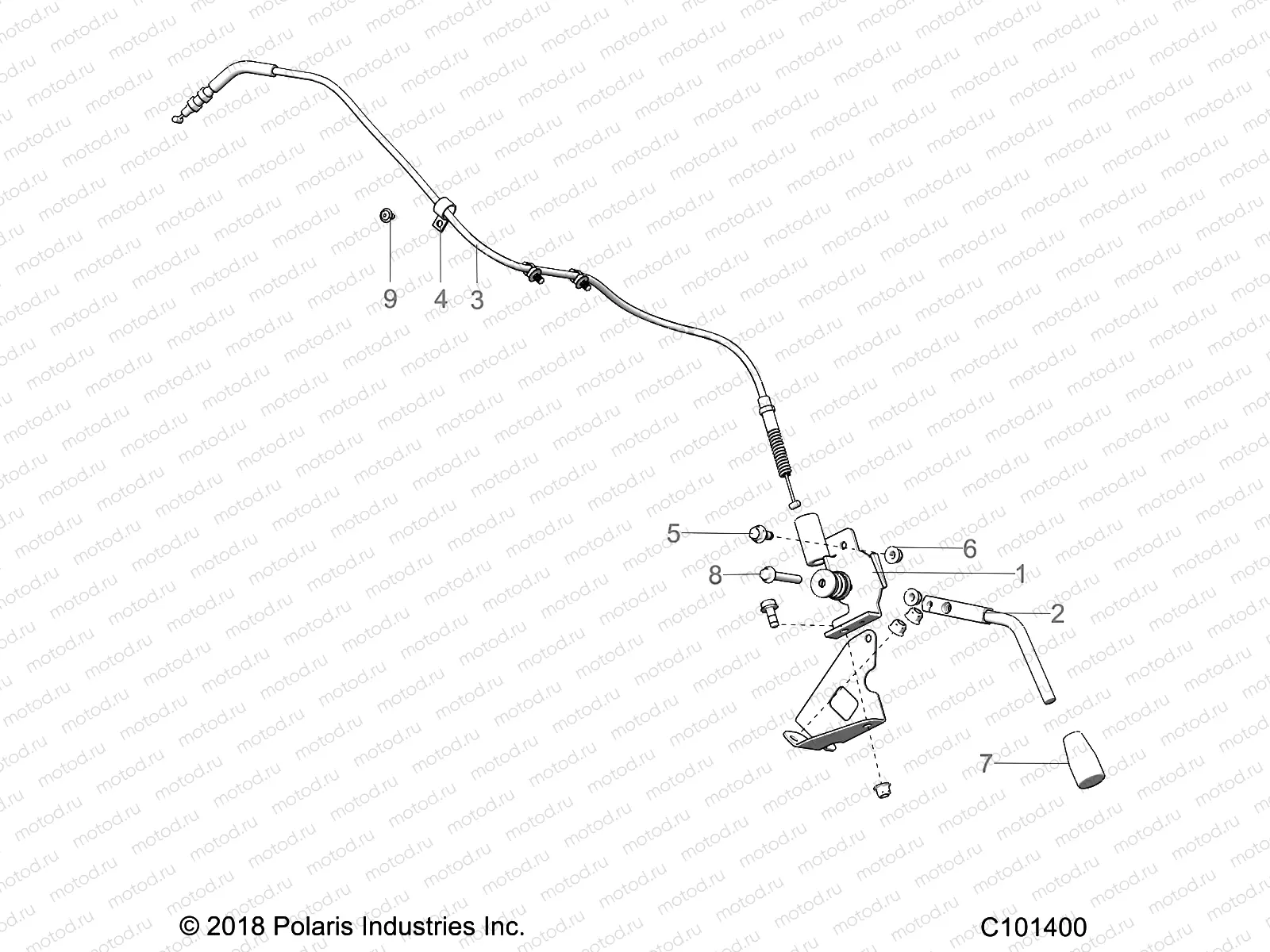 BRAKES | BRAKES, PARKING BRAKE HANDLE - A18HZA15N4 (C101400)