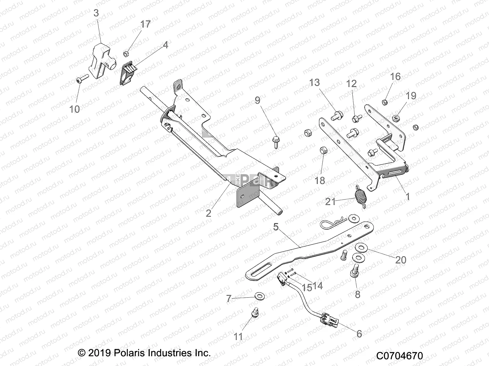 BRAKES | BRAKES, PARKING BRAKE, HANDLE MOUNTING - D21BEPD4B4 (C0704670)
