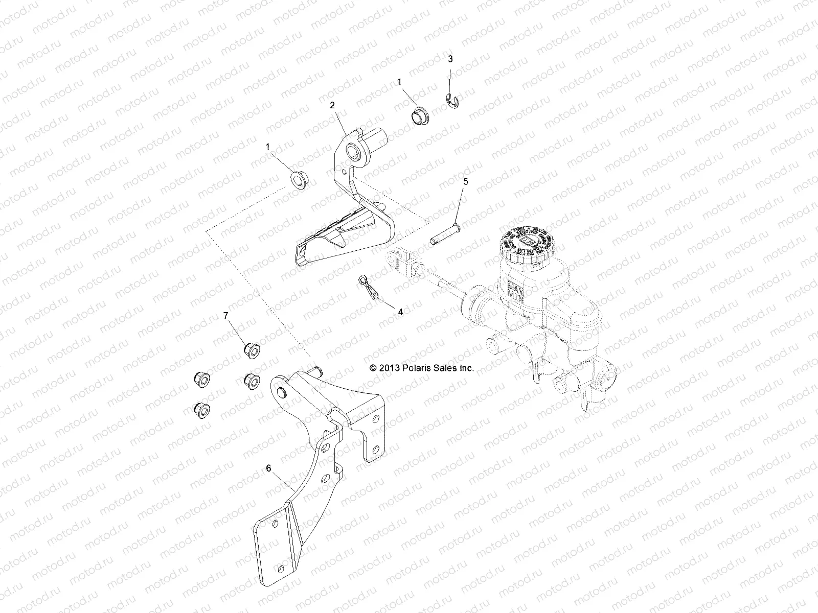 BRAKES | BRAKES, PEDAL AND MASTER CYLINDER - D18B3/4PD1AJ (49BRUTUSPEDAL13)
