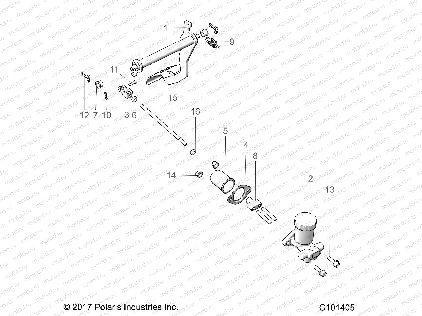 BRAKES | BRAKES, PEDAL AND MASTER CYLINDER MOUNTING - A19HZA15A1/A7/B1/B7 (C101405)