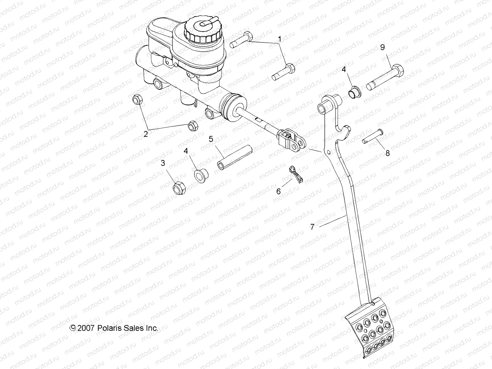 BRAKES | BRAKES, PEDAL and MASTER CYLINDER MOUNTING - R08RF68AD/AF/AZ (49RGRBRAKEFOOT08500EFI)