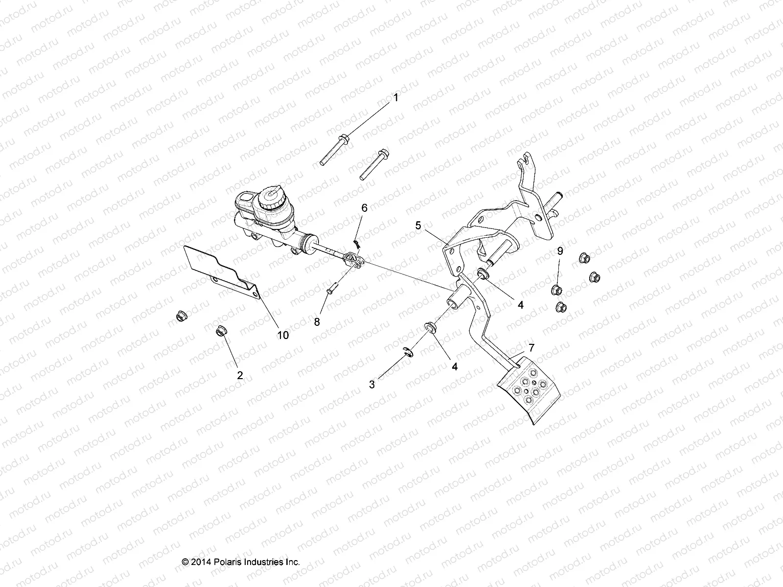 BRAKES | BRAKES, PEDAL and MASTER CYLINDER MOUNTING - R15RTAD1AA/EA/ED1EA (49RGRBRAKEFOOT151KDSL)
