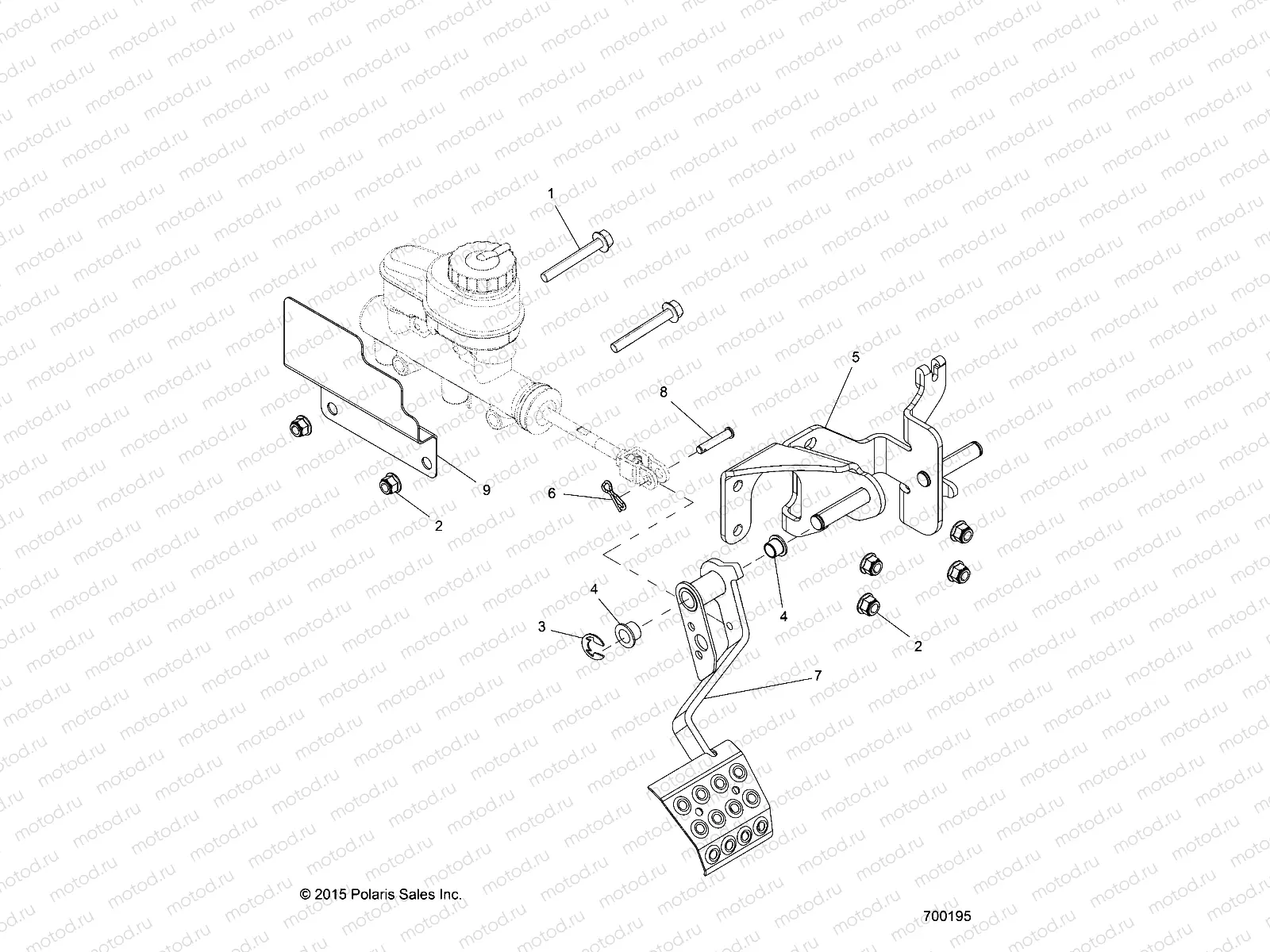 BRAKES | BRAKES, PEDAL and MASTER CYLINDER MOUNTING - R15RUAD1AA (700195)
