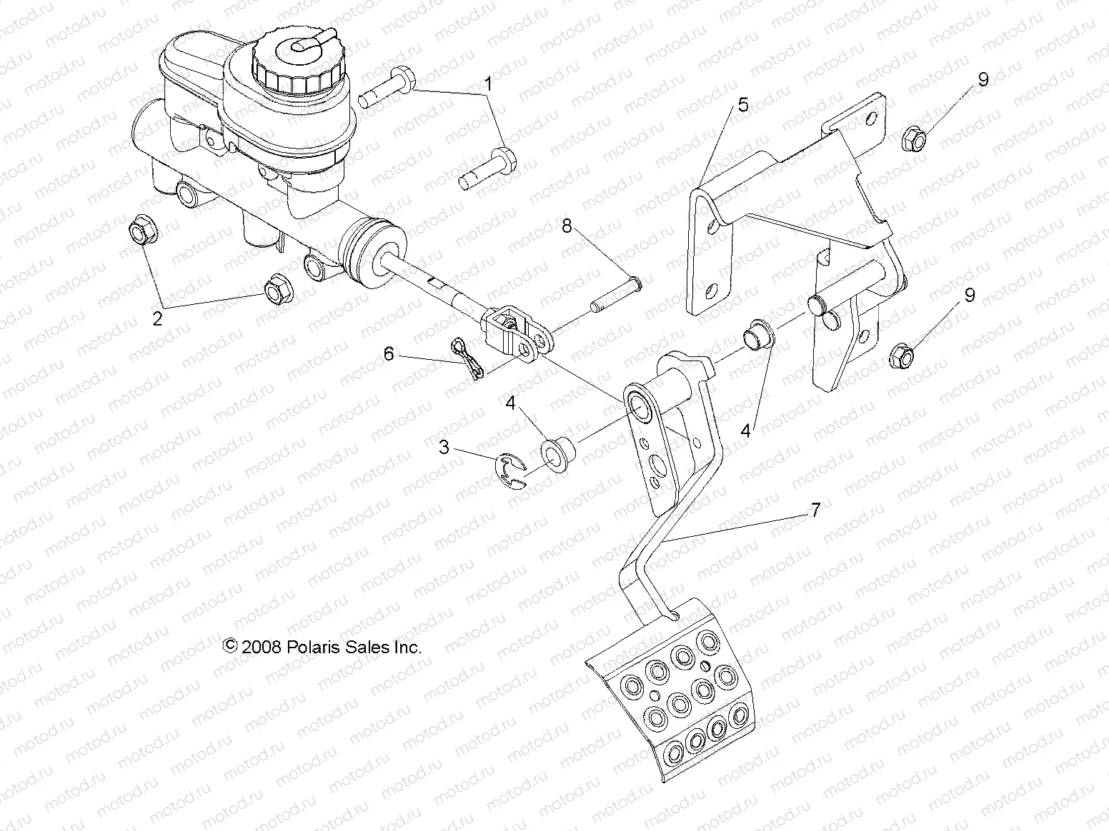 BRAKES | BRAKES, PEDAL and MASTER CYLINDER MOUNTING - R16RAA76AA/AJ (49RGRBRAKEFOOT097004X4)