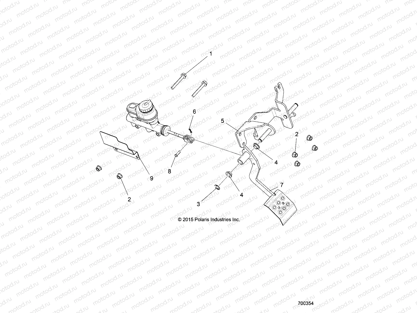BRAKES | BRAKES, PEDAL and MASTER CYLINDER MOUNTING - R16RTAD1A1/E1 (700354)
