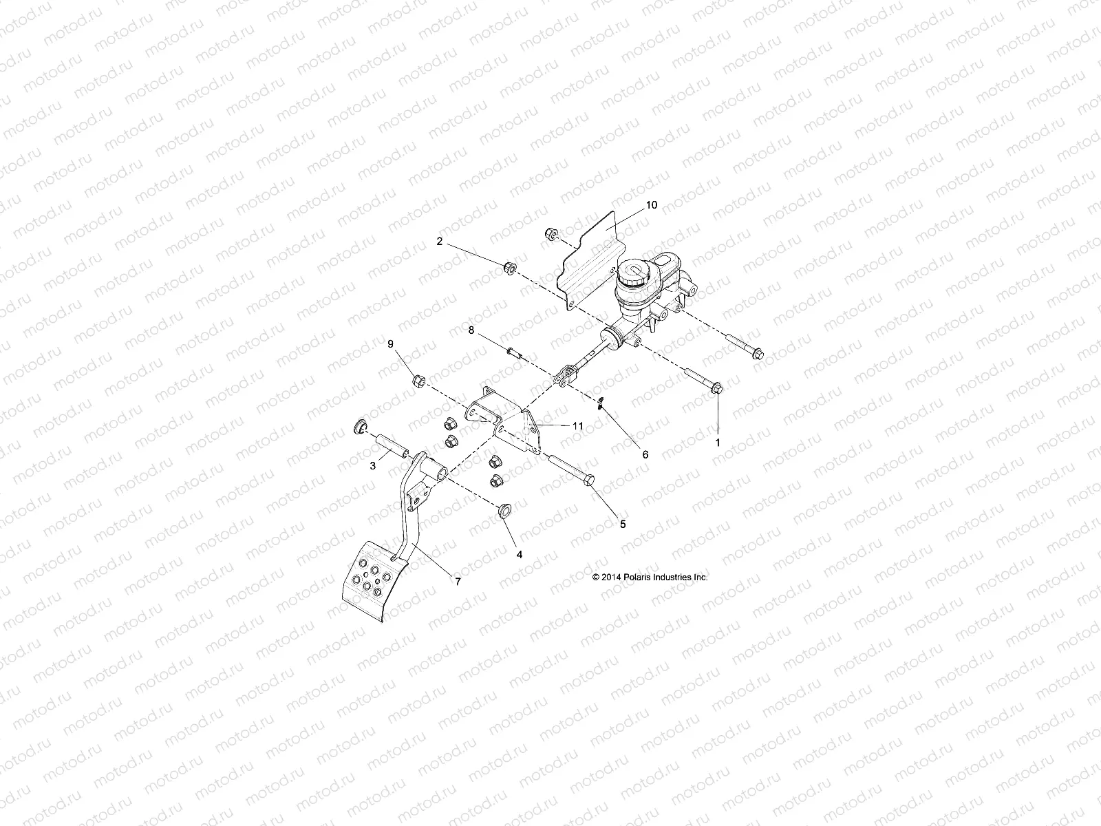 BRAKES | BRAKES, PEDAL and MASTER CYLINDER MOUNTING - R17RMAL4G9 (49RGRBRAKEFOOT15EV)