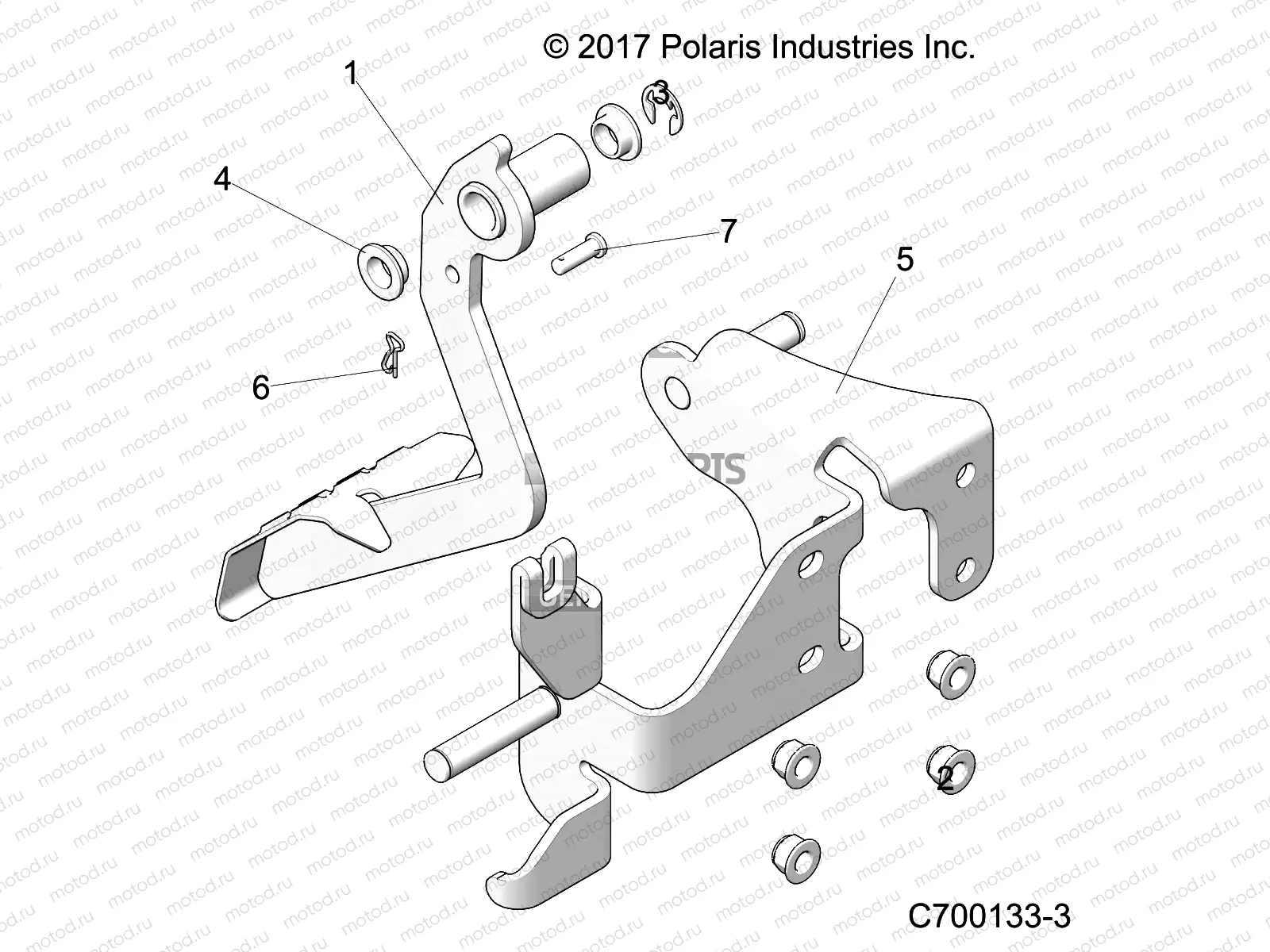 BRAKES | BRAKES, PEDAL and MASTER CYLINDER MOUNTING - R18RVAD1N1 (C700133-3)