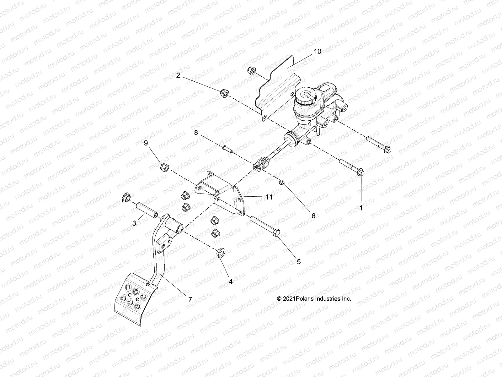 BRAKES | BRAKES, PEDAL and MASTER CYLINDER MOUNTING - R21MAAE4G8/G9 (702804)
