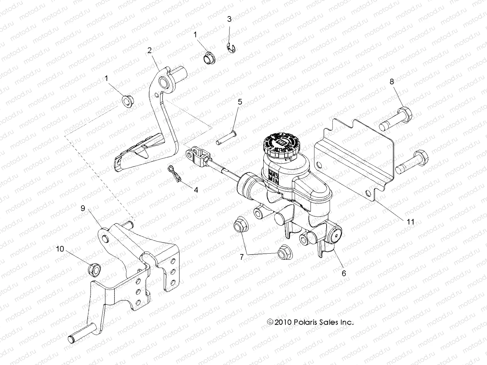 BRAKES | BRAKES, PEDAL and MASTER CYLINDER - R11JH87AA/AD (49RGRBRAKEFOOT11RZR875)