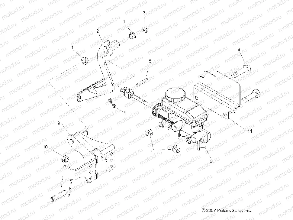 BRAKES | BRAKES, PEDAL and MASTER CYLINDER - R11VM76FX (49RGRBRAKEFOOT08VISTA)