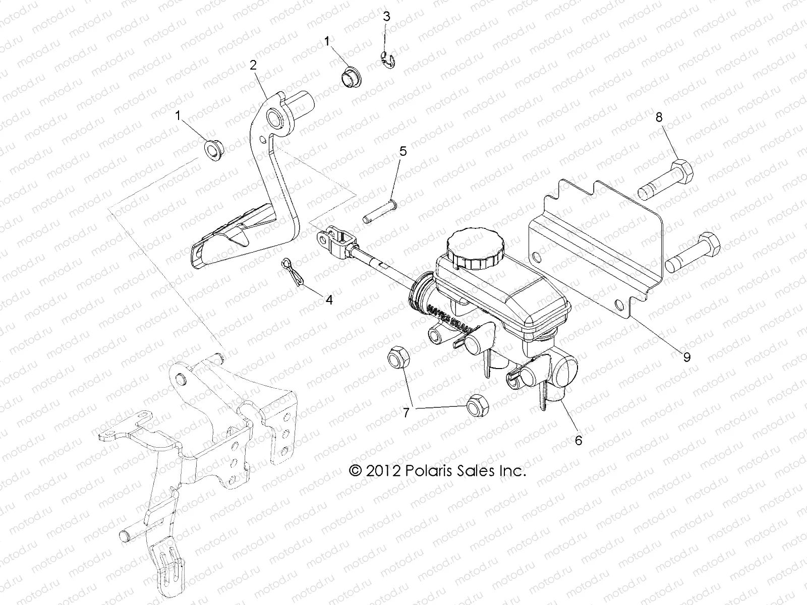 BRAKES | BRAKES, PEDAL and MASTER CYLINDER - R13VE76AD/AI/AW/7EAS/EAT (49RGRBRAKEFOOT13RZR)