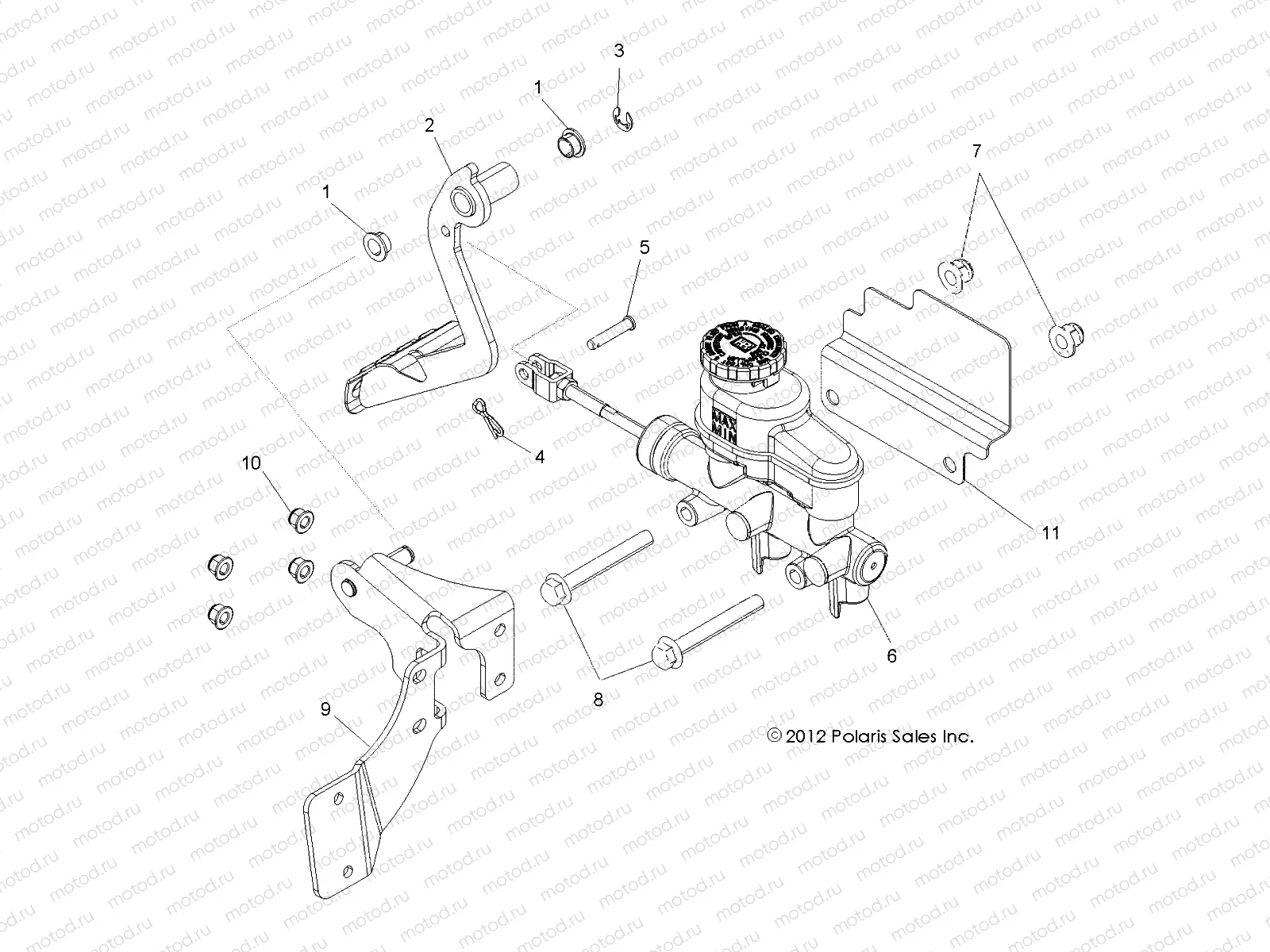 BRAKES | BRAKES, PEDAL and MASTER CYLINDER - R16RTE87F1/U87FK (49RGRBRAKEFOOT13900XP)