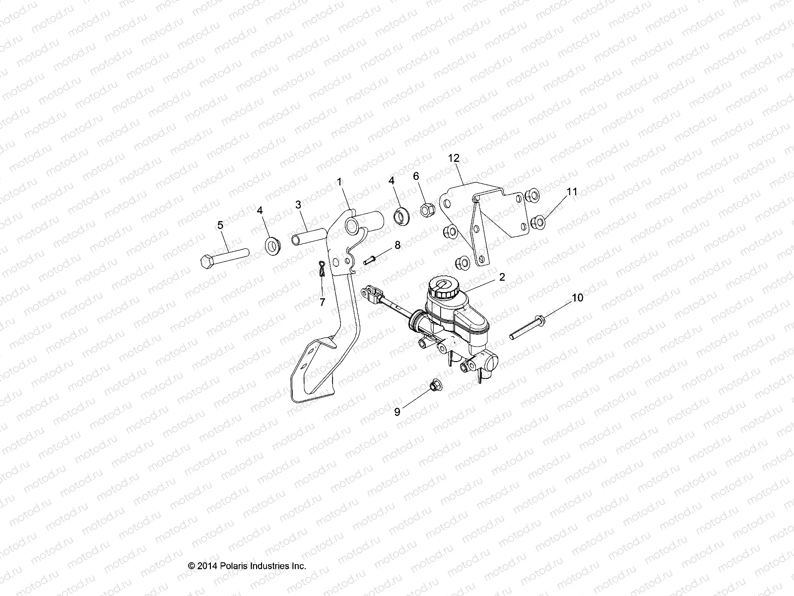 BRAKES | BRAKES, PEDAL AND MASTER CYLINDER - R20MAA57K1 (49RGRBRAKEFOOT15570)