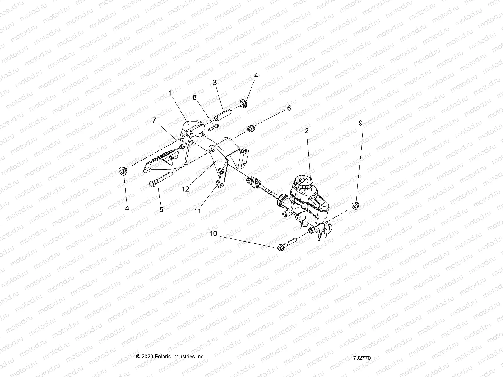 BRAKES | BRAKES, PEDAL AND MASTER CYLINDER - R21RM250A1 (49RGRBRAKEFOOT15570)