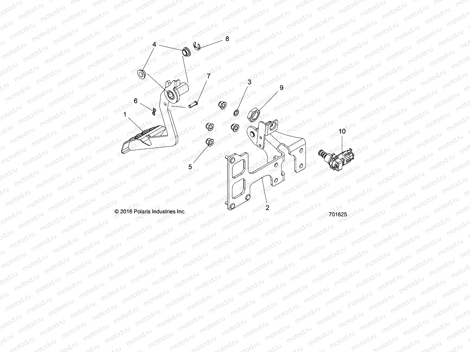 BRAKES | BRAKES, PEDAL AND MASTER CYLINDER - Z17VDS92CM (49RGRBRAKEFOOT14RZR1000)