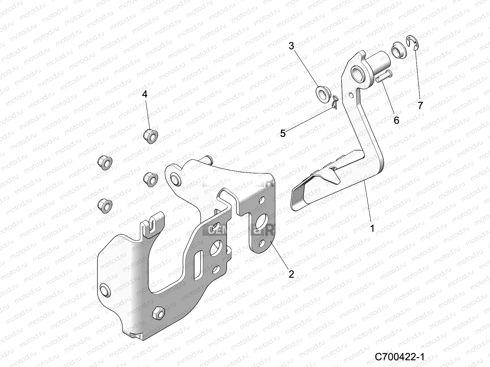 BRAKES | BRAKES, PEDAL - D19BEPD4B4 (C700422-1)