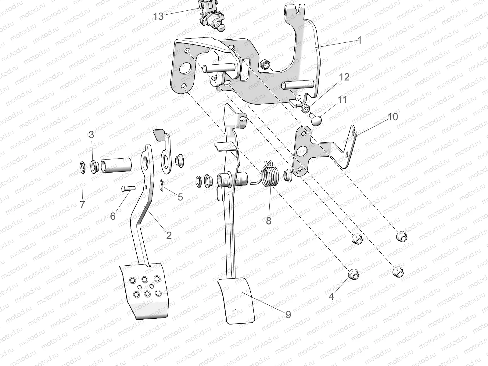BRAKES | BRAKES, PEDAL - R19RRED4F1/N1/J1/SD4C1 (C700406)