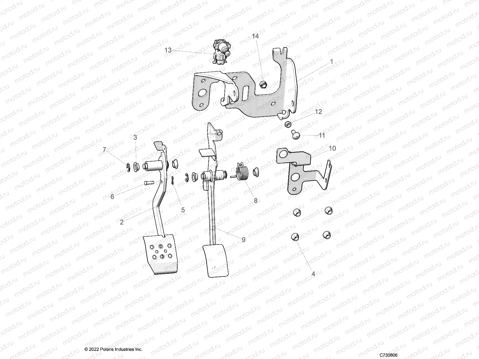 BRAKES | BRAKES, PEDAL - R23RRRED4JA (C730806)