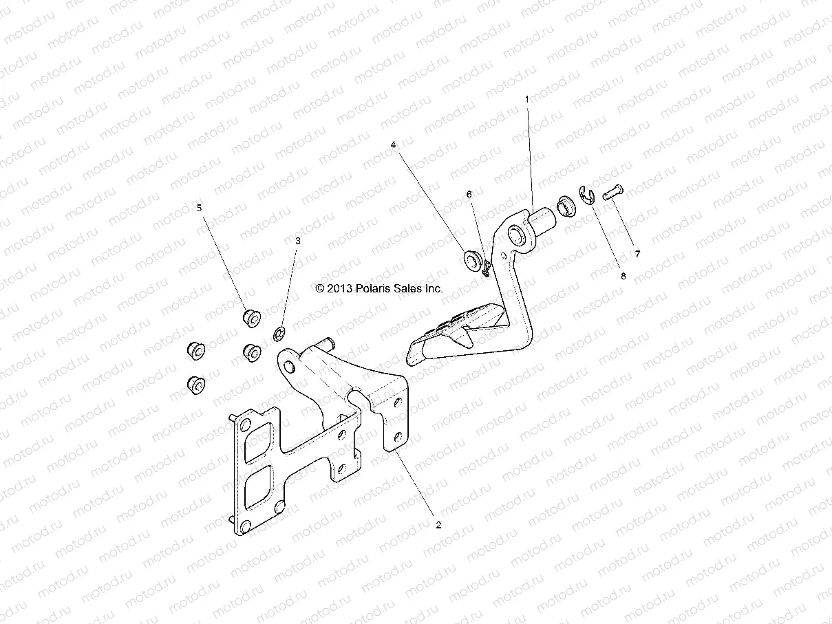 BRAKES | BRAKES, PEDAL - Z19VDE99AD/BD/LD/AK/BK/AN/BN/L99AC/BC/M99AL/R99AK/BK/K99AD/AK/AN/BD/BK/BN (49RGRBRAKEFOOT14RZR1000)