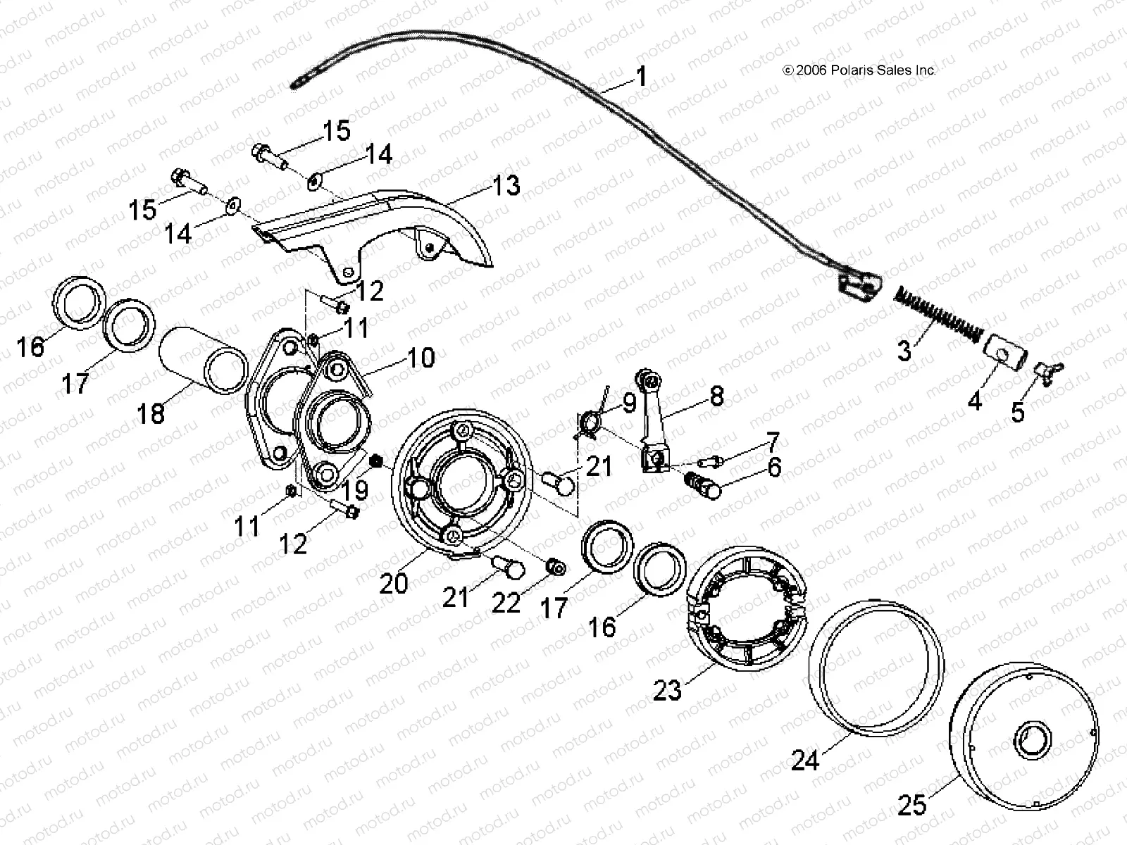BRAKES | BRAKES, REAR - A14KA09AD/AF (49ATVBRAKERR08OUT90)