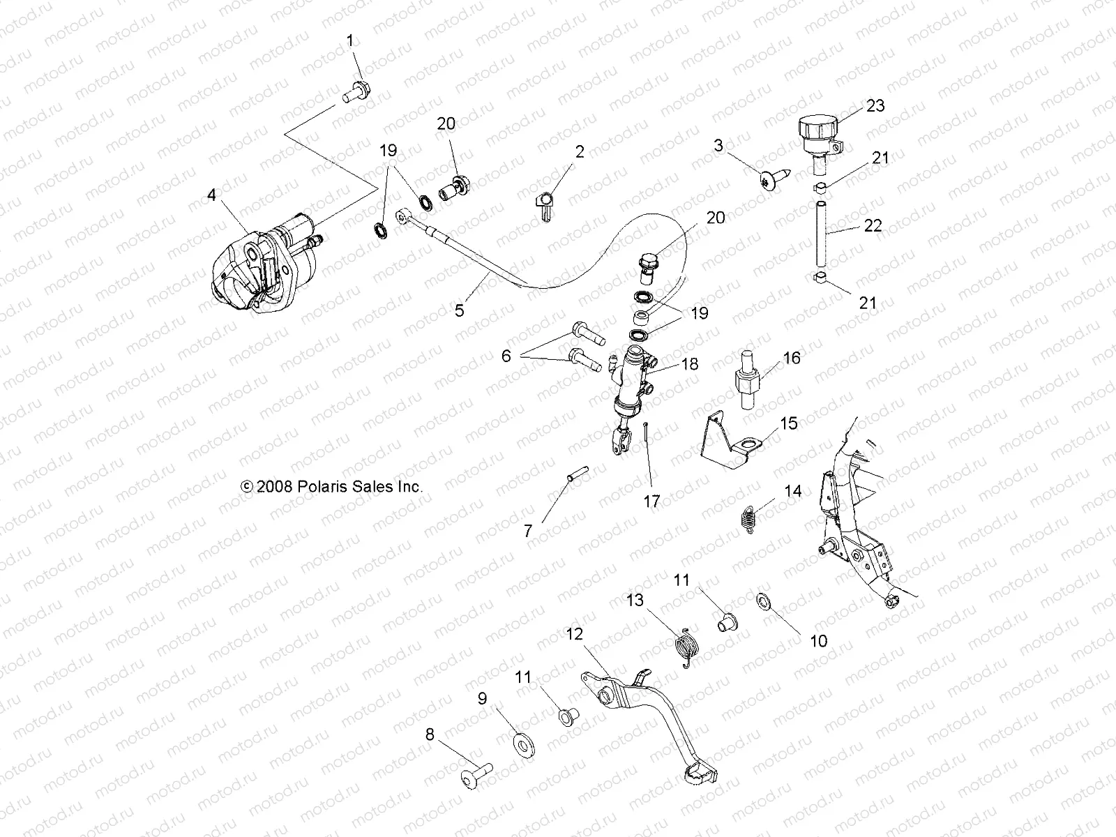 BRAKES | BRAKES, REAR BRAKE - A09GP52AA (49ATVBRAKERR09OUT525)